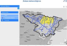 Posibles crecidas en cauces menores de Aragón ante el aviso amarillo por lluvias intensas