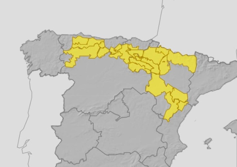 Se anuncian posibles crecidas en cauces menores de Aragón ante el aviso amarillo por tormentas