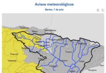 Se anuncian posibles crecidas en cauces menores y barrancos de Aragón por tormentas