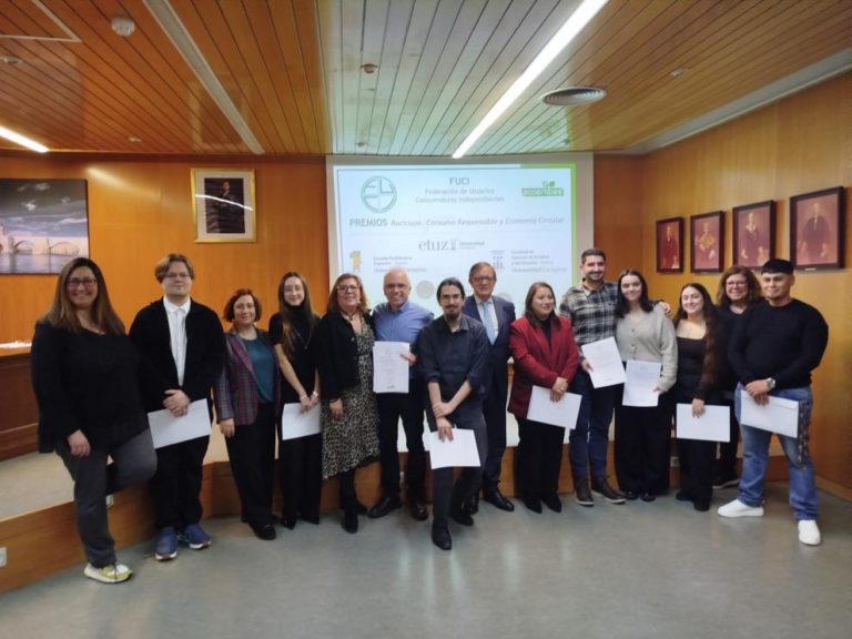 Premios FUCI y Ecoembes reconocen trabajos universitarios sobre consumo responsable en Aragón