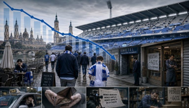El descenso del Real Zaragoza a Primera RFEF puede costar hasta 60 millones a la economía de Zaragoza