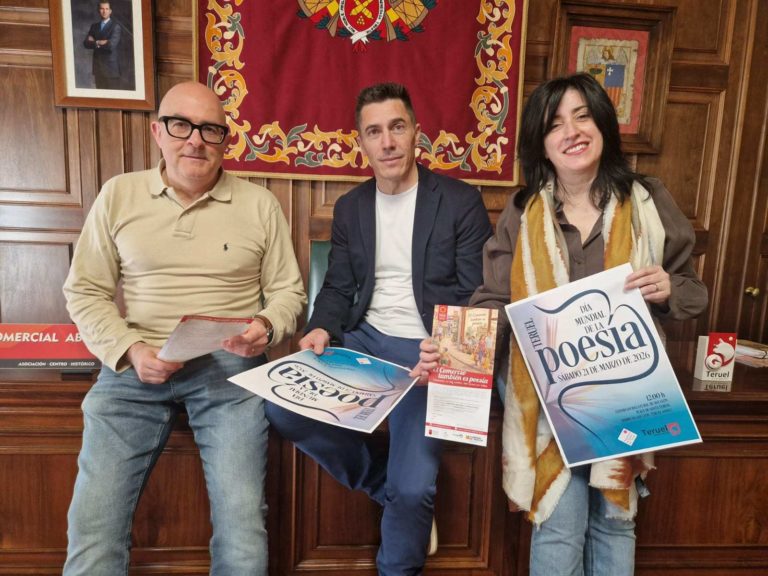 Teruel celebra el Día Mundial de la Poesía con actividades en la calle y apoyo del comercio local