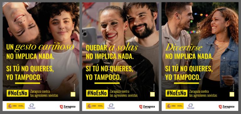 Zaragoza refuerza la campaña «No es No» para las Fiestas del Pilar