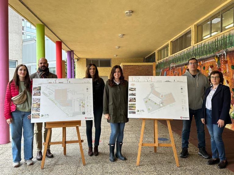 Zaragoza inicia la naturalización de patios escolares en dos colegios