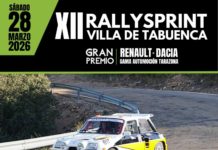 XII Rallysprint Tabuenca 2026 presenta lista definitiva de inscritos