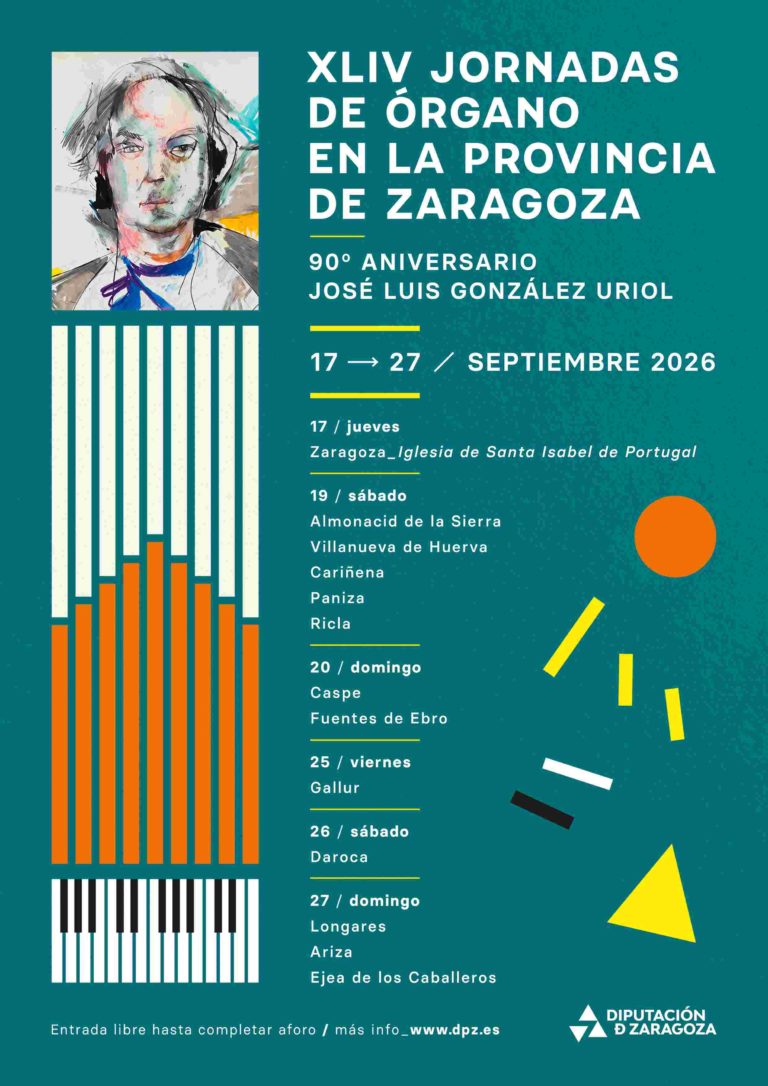 XLIV Jornadas de Órgano en la provincia de Zaragoza: un recorrido musical por iglesias y parroquias aragonesas