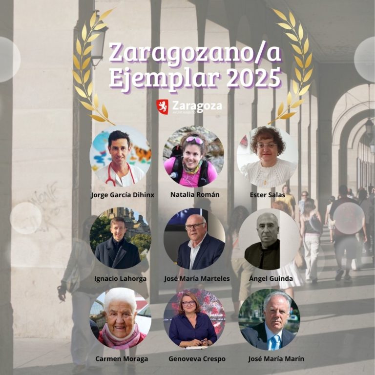 Zaragoza honra a Jorge García y Natalia Román como Zaragozanos Ejemplares