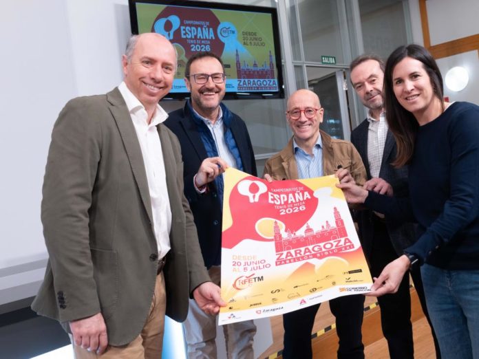 Zaragoza será sede de los Campeonatos de España de Tenis de Mesa 2026 con más de 2.000 deportistas_1