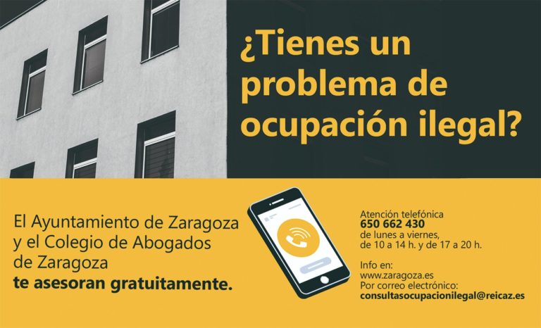 Zaragoza atiende 489 casos de ocupación ilegal de viviendas en cuatro años