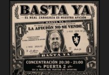 La afición del Real Zaragoza se organiza y señala a la propiedad con una protesta conjunta