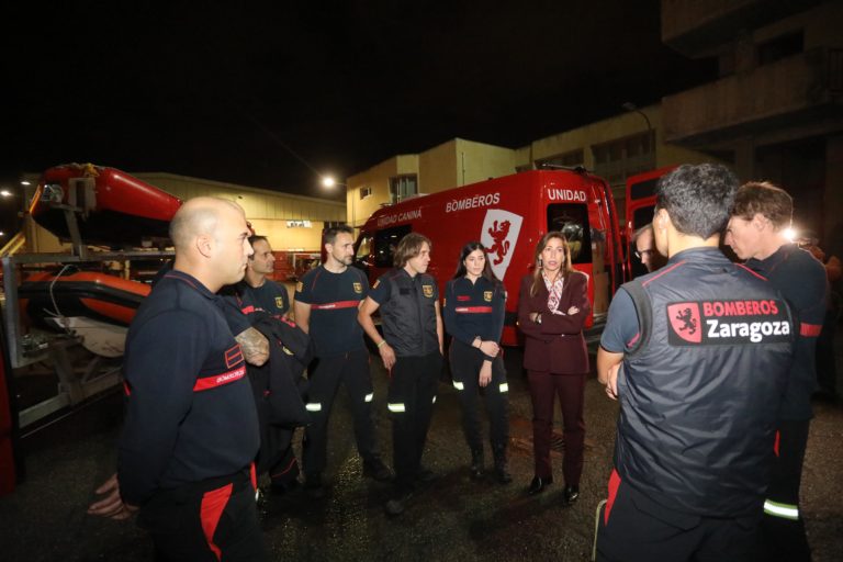 Los bomberos de Zaragoza acuden a Valencia en misión de ayuda