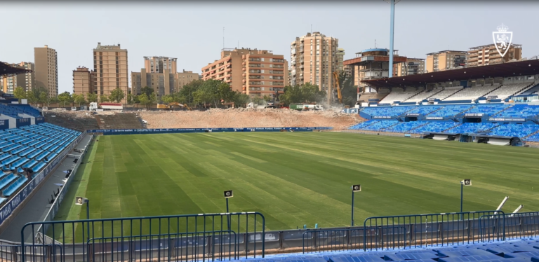 El césped de la Romareda ya está listo para el debut liguero el 8 de septiembre