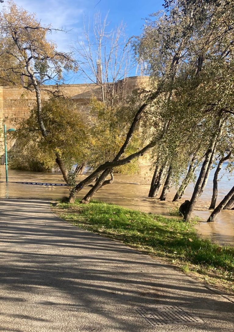 El Ayuntamiento de Zaragoza pide precaución por el aumento del caudal del Ebro