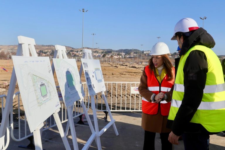 Las obras del estadio modular del parking norte acabarán en junio