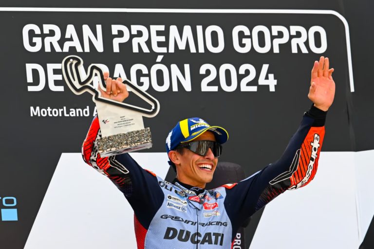 Marc Márquez se corona en Motorland Aragón consiguiendo su primera victoria con Ducati