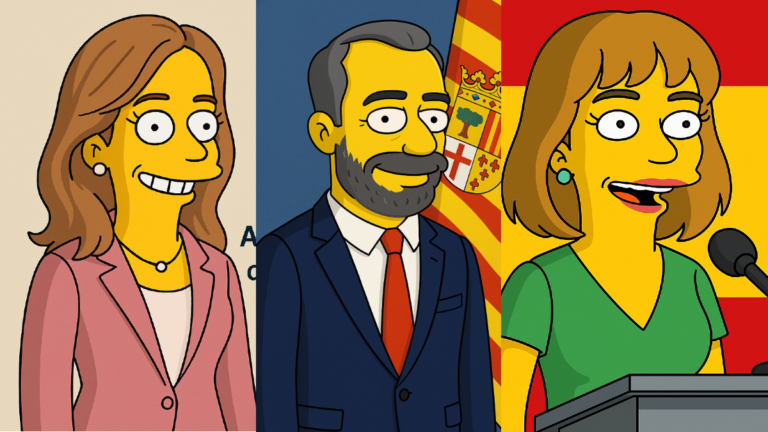 Así serían los políticos aragoneses si salieran en Los Simpson