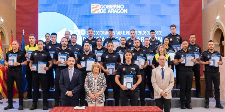 Aragón cuenta desde hoy con 25 nuevos policías locales