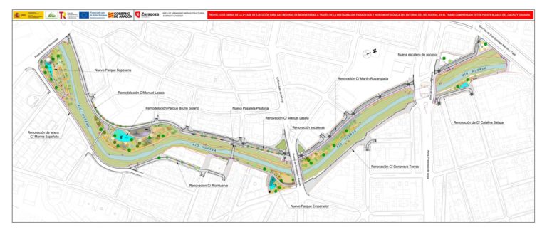 Zaragoza invertirá 24 millones de euros en la segunda fase de las obras del río Huerva