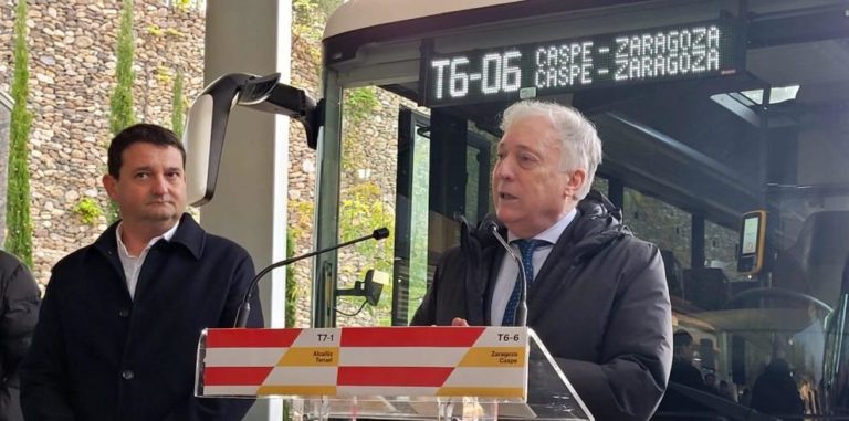 Aragón mantendrá la bonificación del 50% en el transporte público autonómico
