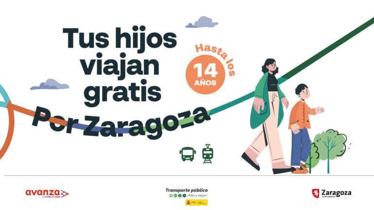 Zaragoza ofrece transporte gratuito a menores de 15 años desde el 1 de julio