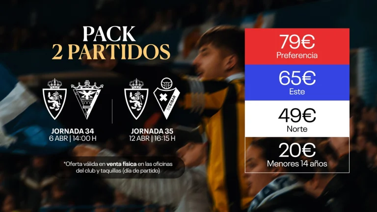 El Real Zaragoza lanza un pack especial para los dos próximos partidos clave en La Romareda