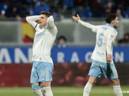 El Real Zaragoza tropieza en el primer partido del 2026 (1-2)
