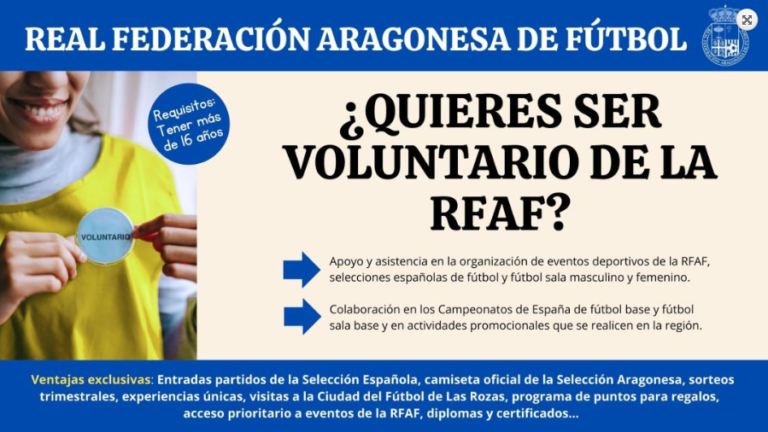 La RFAF lanza un programa de voluntariado