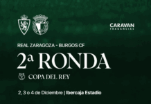 El Real Zaragoza se medirá al Burgos CF en la segunda ronda de la Copa del Rey