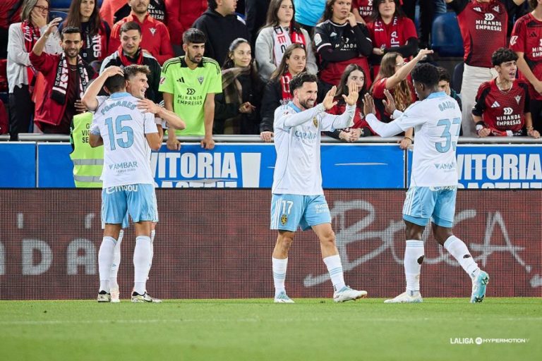El Real Zaragoza consigue su primera victoria ante el Mirandés (0-1)