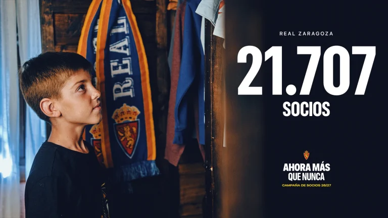 El Real Zaragoza ya alcanza más de 21.700 abonados en su primer año en Primera RFEF