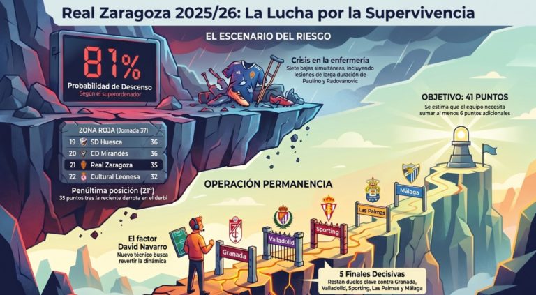 Cinco finales para evitar el abismo: El Real Zaragoza se aferra a la épica