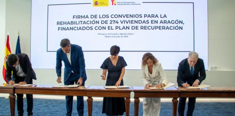 El Gobierno de Aragón capta 7,6 millones de fondos europeos para rehabilitar 274 viviendas de 34 edificios